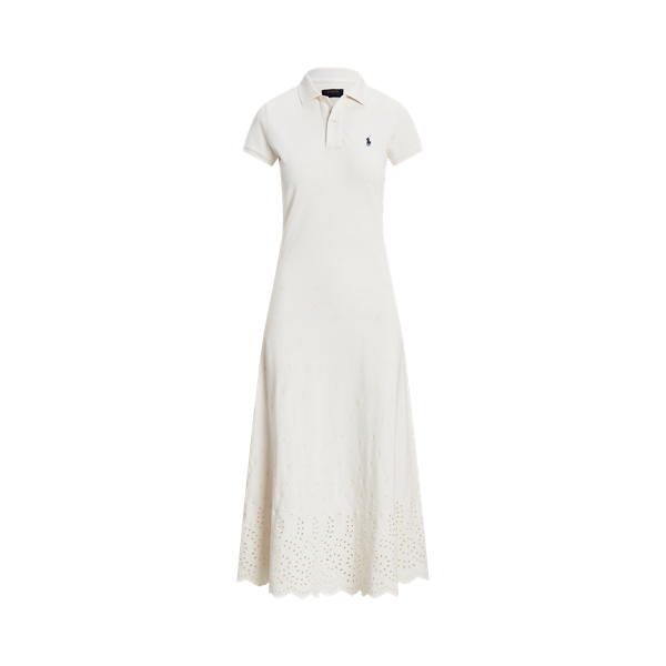 Robe Polo broderie anglaise coton piqué