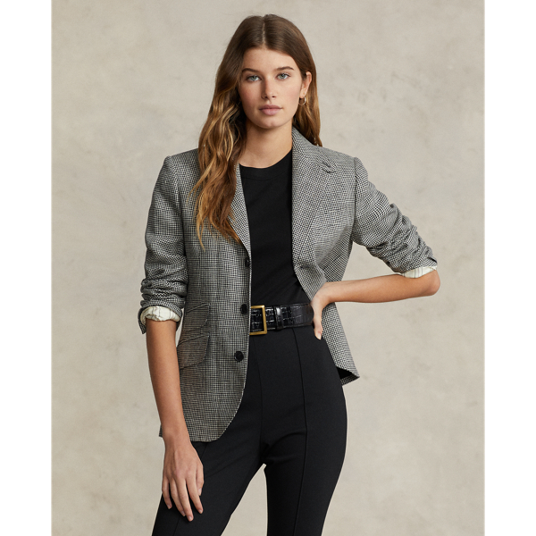 Houndstooth Tweed Hacking Blazer for Women Ralph Lauren® PT