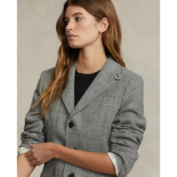 Houndstooth Tweed Hacking Blazer for Women | Ralph Lauren® PT