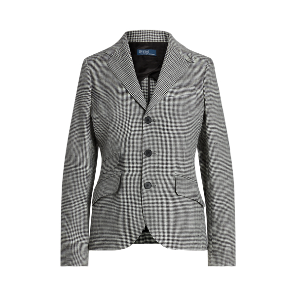 Blazer d'équitation tweed pied-de-poule
