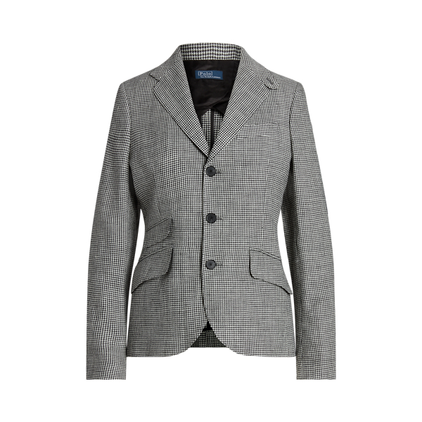 Houndstooth Tweed Hacking Blazer