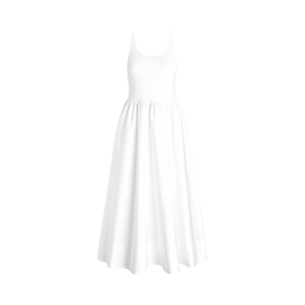 Vestido evasé com fios elásticos
