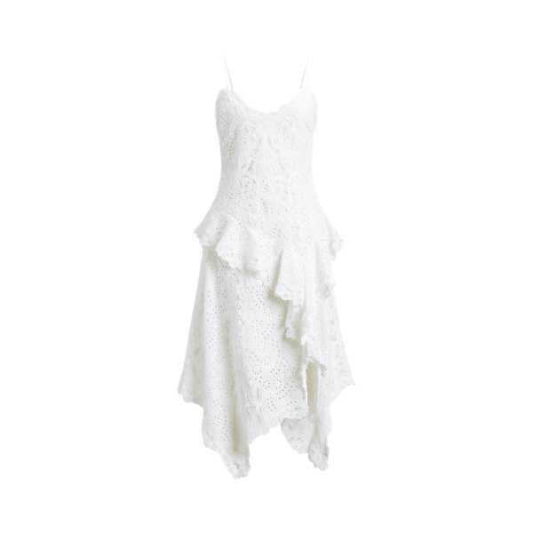 Vestido de linho e renda Battenberg