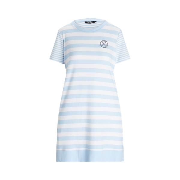 Striped Cotton-Blend Interlock Sleep T-Shirt