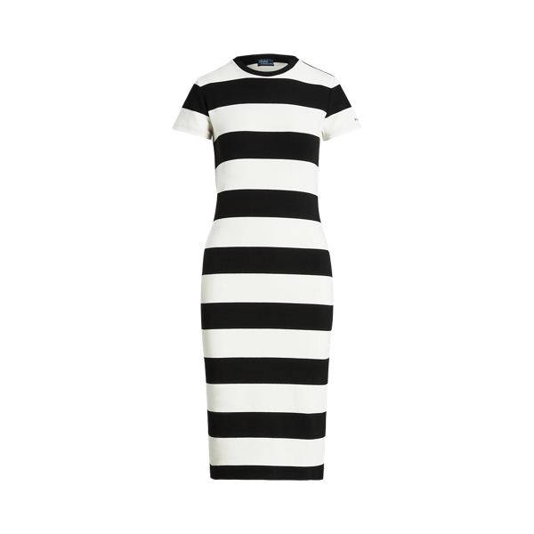 Striped Ribbed T-Shirt Dress