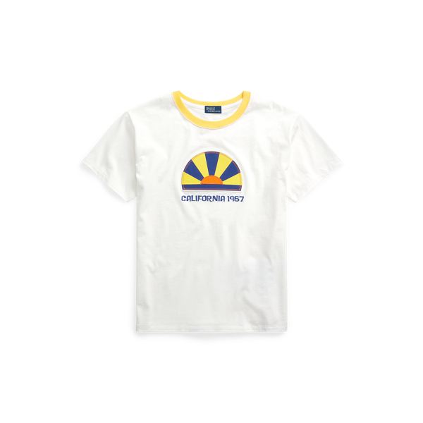 T-shirt à col rond en jersey de coton