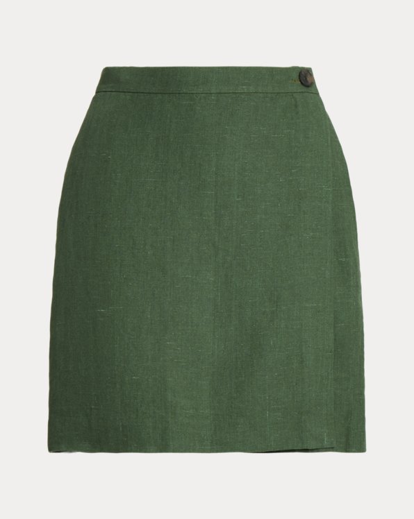 Linen Twill Wrap Skirt