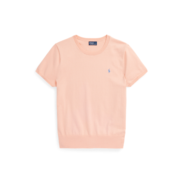 Cotton-Blend Short-Sleeve Jumper