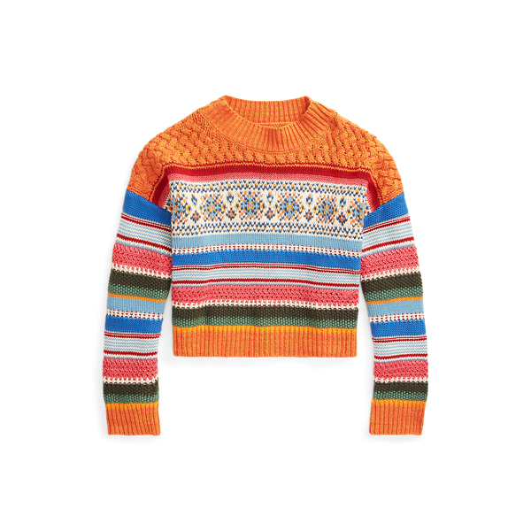 Striped Cotton-Linen Crewneck Jumper