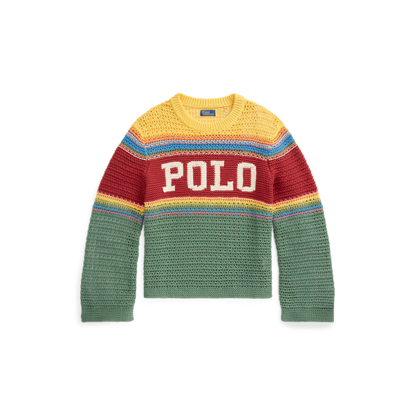 Striped Logo Linen-Blend Jumper