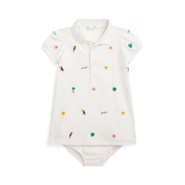 Tropical Mesh Polo Dress and Bloomer