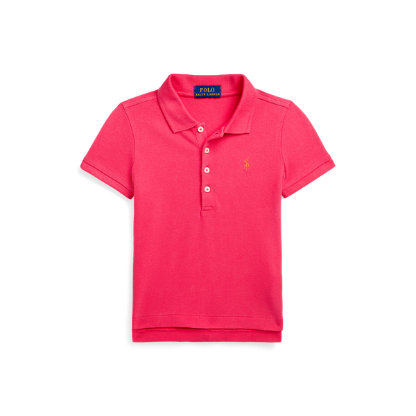 Stretch Cotton Mesh Polo Shirt