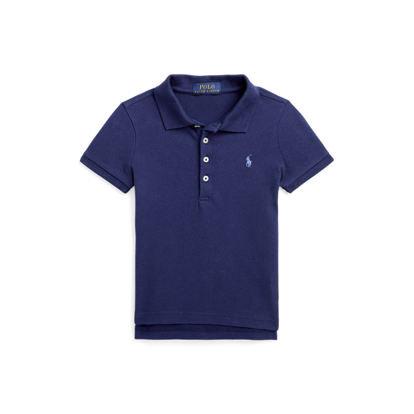 Stretch Cotton Mesh Polo Shirt