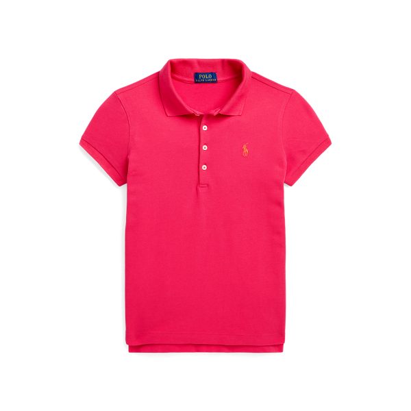 Stretch Cotton Mesh Polo Shirt