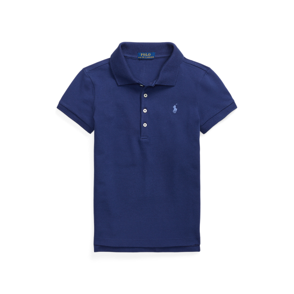 Stretch Cotton Mesh Polo Shirt