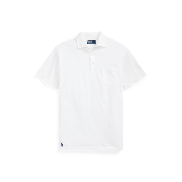 Camisa Polo de algodão e linho Custom Slim Fit