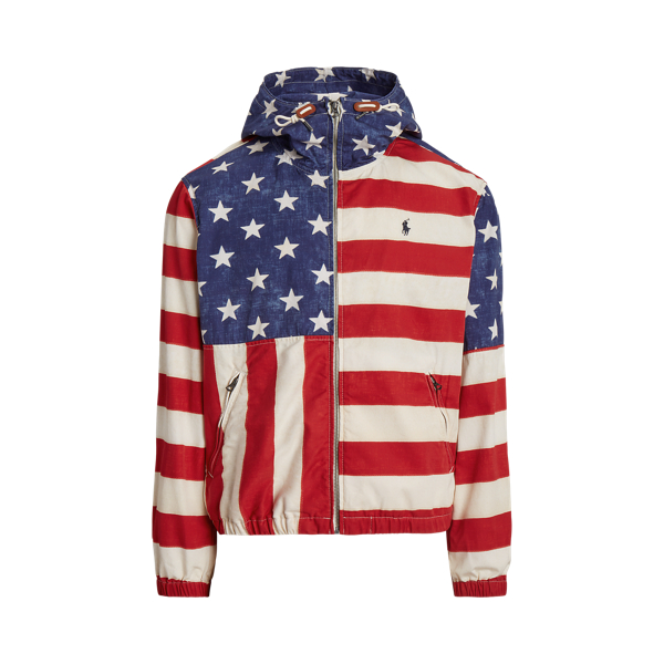 Veste à capuche à motif drapeau