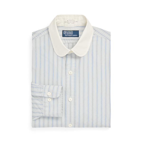 Camisa de popelina às riscas Custom Fit.
