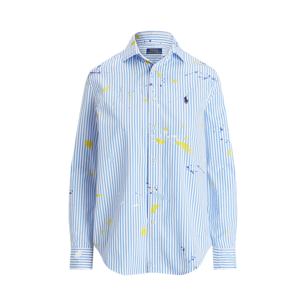 PaintSplatter Striped Poplin Shirt for Women Ralph Lauren® IE
