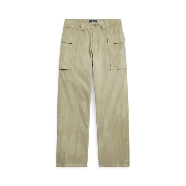 Cotton Herringbone Utility Pant