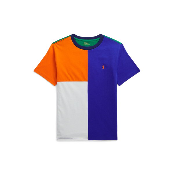 Colour-Blocked Cotton Jersey T-Shirt