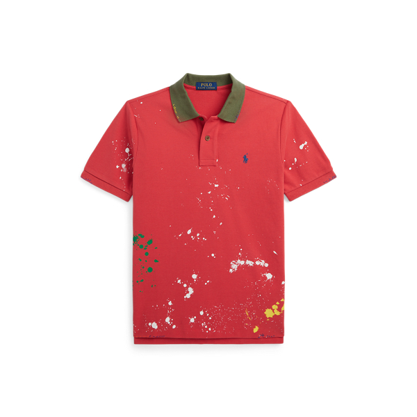 Camisa Polo com padrão salpicos de tinta