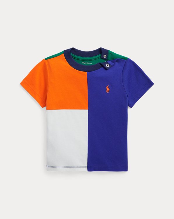 T-shirt jersey de coton en color-block
