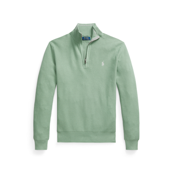 Camisola de algodão com fecho-éclair 3/4