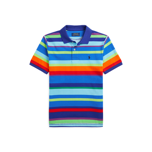 Camisa Polo malha de algodão às riscas