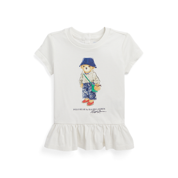 Polo Bear Cotton Jersey Peplum Tee