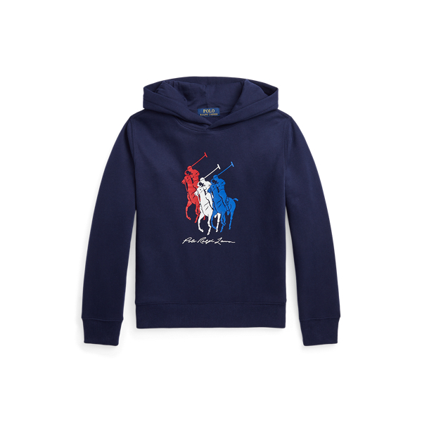 Camisola polar com capuz e Big Pony