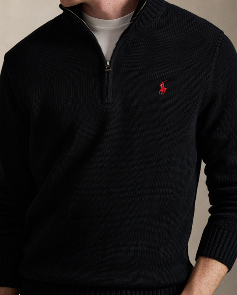 Maglia in Cotone Ralph Lauren con Cerniera - Stile Unico