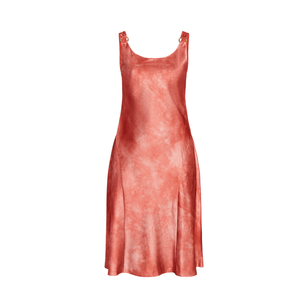 Vestido de cetim tingido com argola