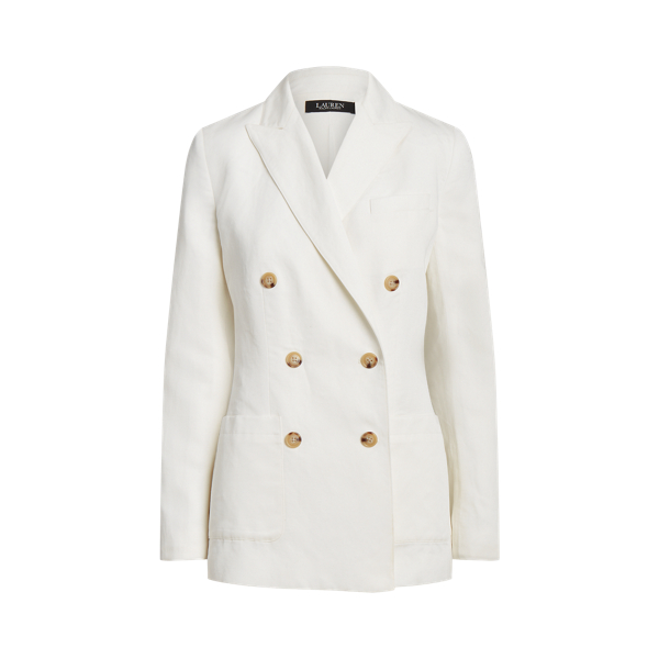 Blazer em sarja e linho c/ botões duplos
