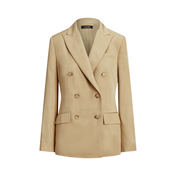 Blazer en sergé à la coupe croisée