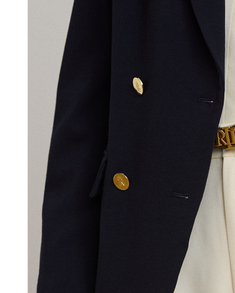 Crafted with luxurious double-faced georgette for a polished look, these wide-leg trousers are a tailored wardrobe essential. Crisp creases and back waist darts enhance their leg-elongating silhouette.