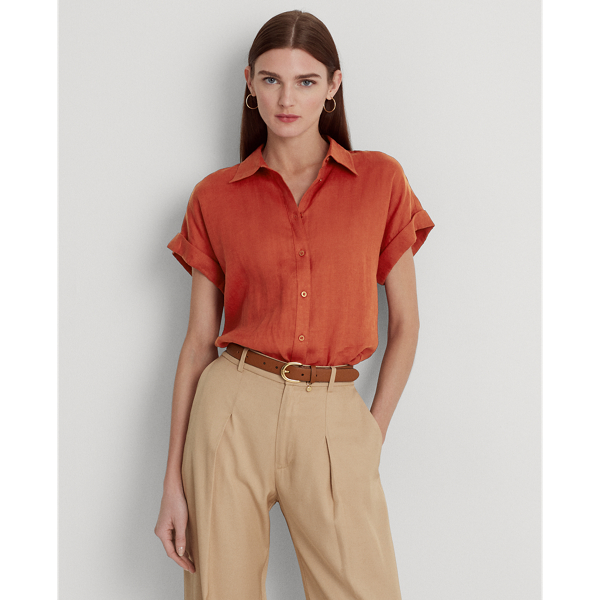Linen Dolman Sleeve Shirt