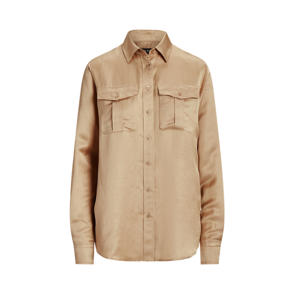 Chemise en satin shantung