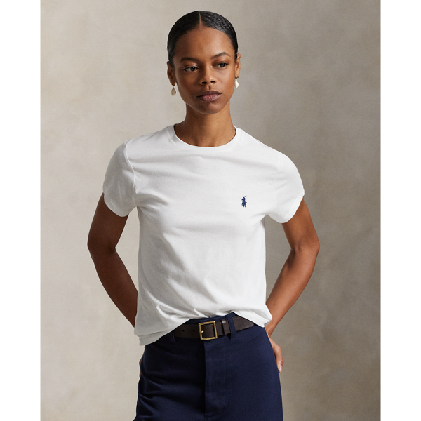 Cut for a straight fit, this cotton jersey crewneck tee has been washed for added softness and finished with our signature embroidered Pony.