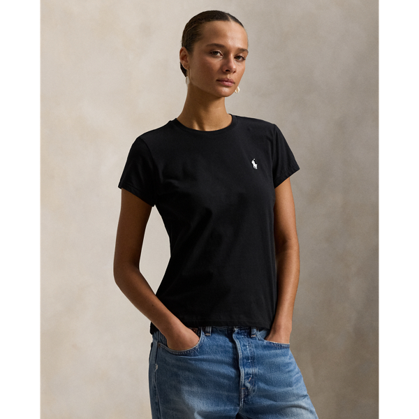 Cut for a straight fit, this cotton jersey crewneck tee has been washed for added softness and finished with our signature embroidered Pony.
