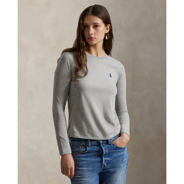 Cut with pure cotton, this long-sleeve tee is garment-washed for additional softness and meticulously embroidered with our signature Pony on the left chest.
