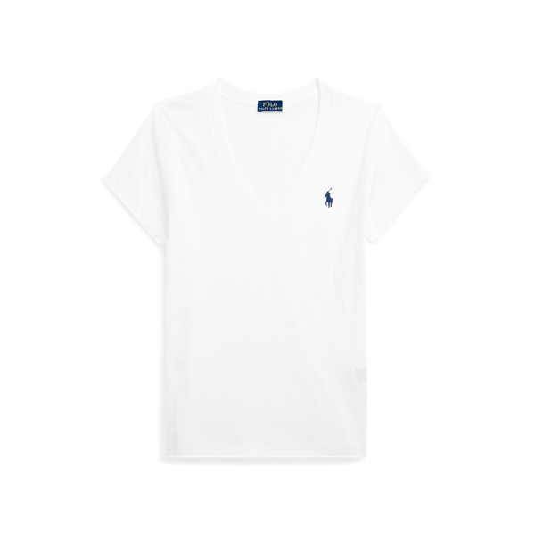T-shirt col en V en jersey