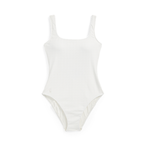 Maillot une pièce dos profond à motif