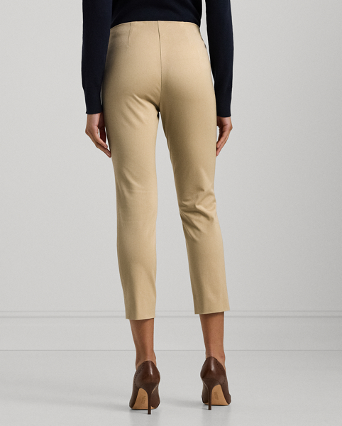 Chic minimalism defines these stretch cotton skinny trousers – a sophisticated choice for day or after dark.