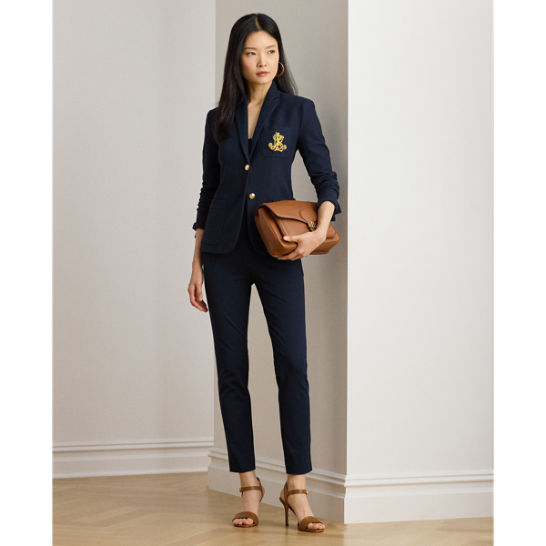 Chic minimalism defines these stretch cotton skinny trousers – a sophisticated choice for day or after dark.