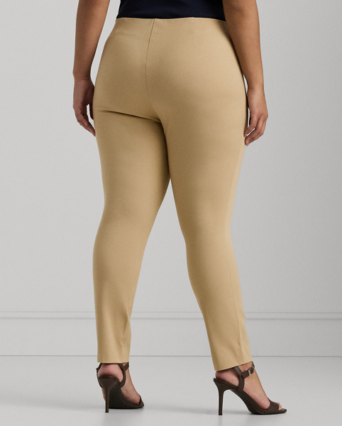 Chic minimalism defines these stretch cotton skinny trousers – a sophisticated choice for day or after dark.