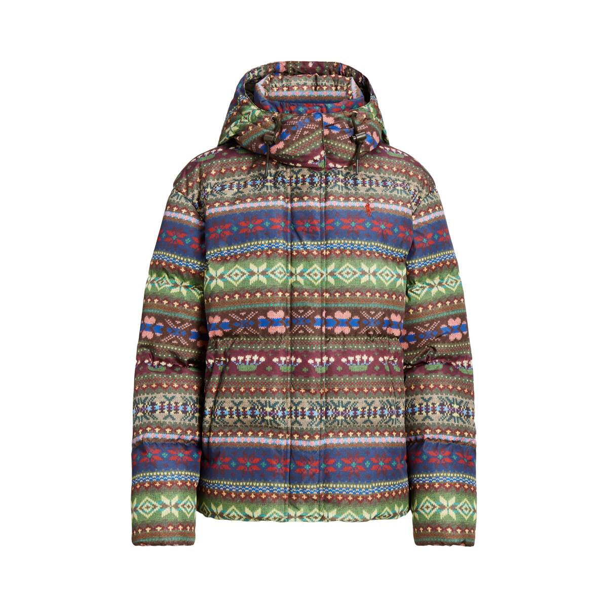 Water-Repellent Hooded Down Jacket