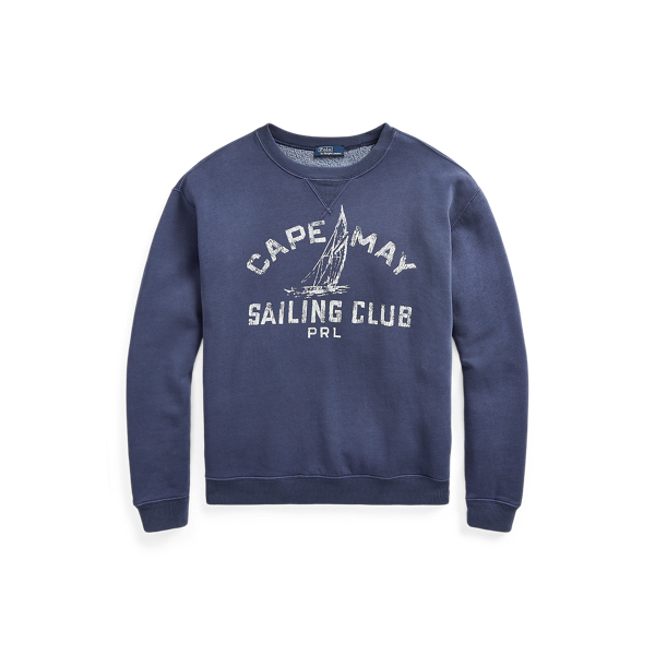 Sweatshirt polar gráfico de gola redonda