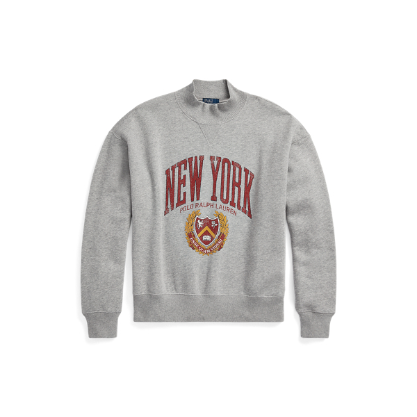 Sweat col cheminée à motif en molleton pour Women | Ralph Lauren® FR