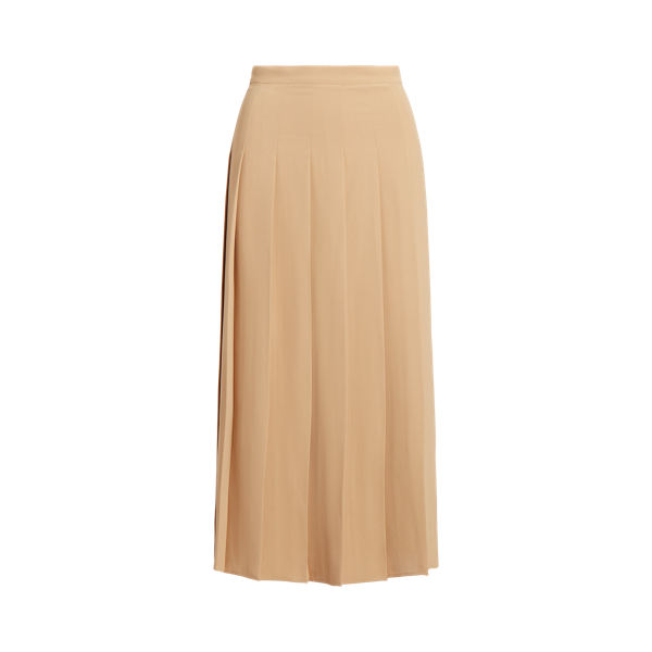 Satin Pleated ALine Midi Skirt for Women Ralph Lauren® IN